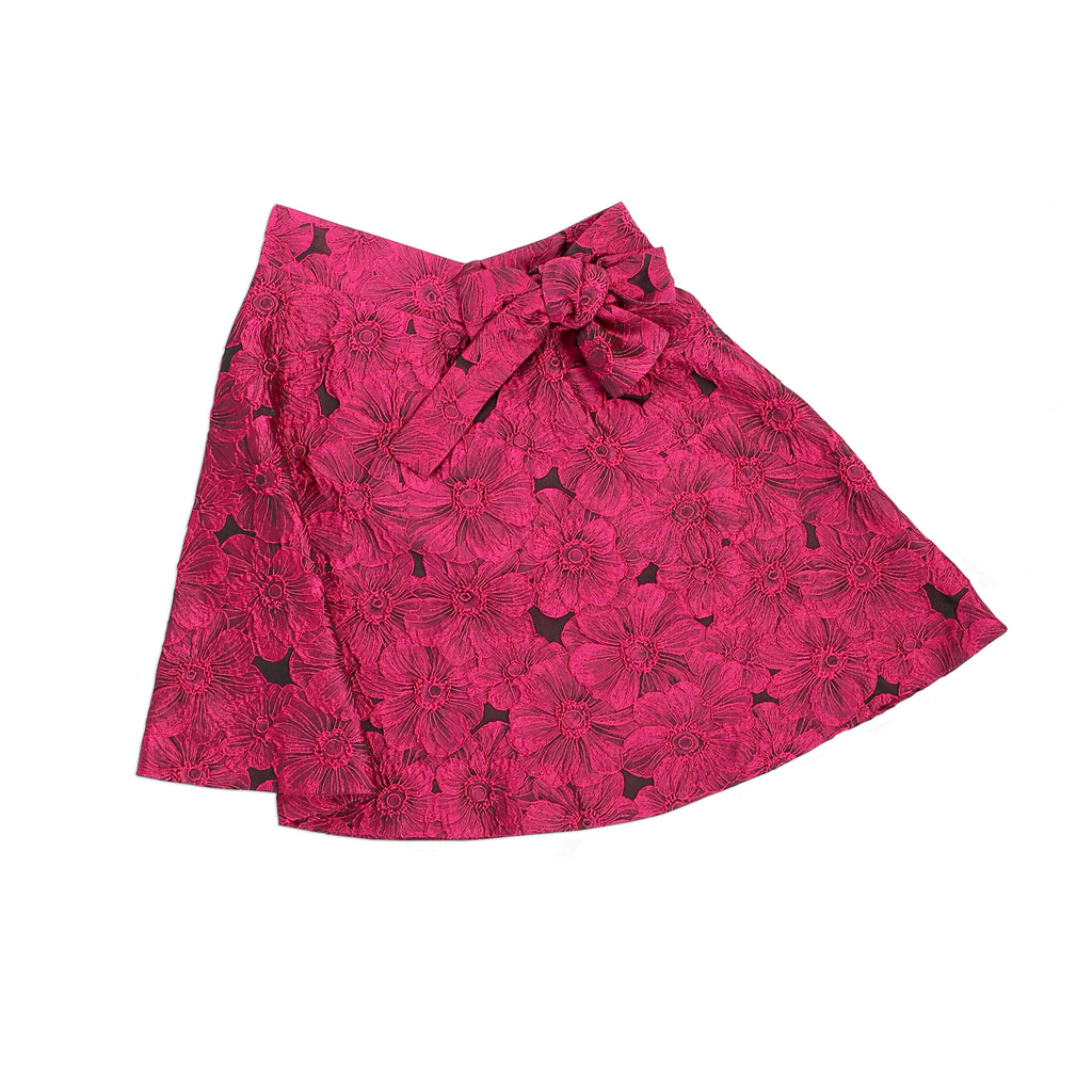 Floral Strapless Knot Front A-Line Top