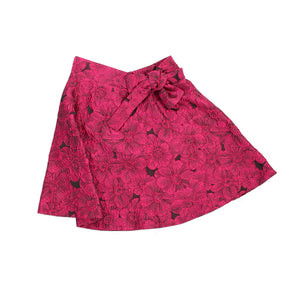 Floral Strapless Knot Front A-Line Top