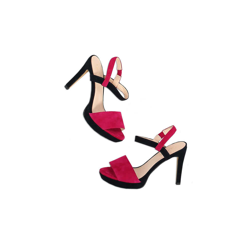 Fuchsia Ankle Strap Dress Sandals