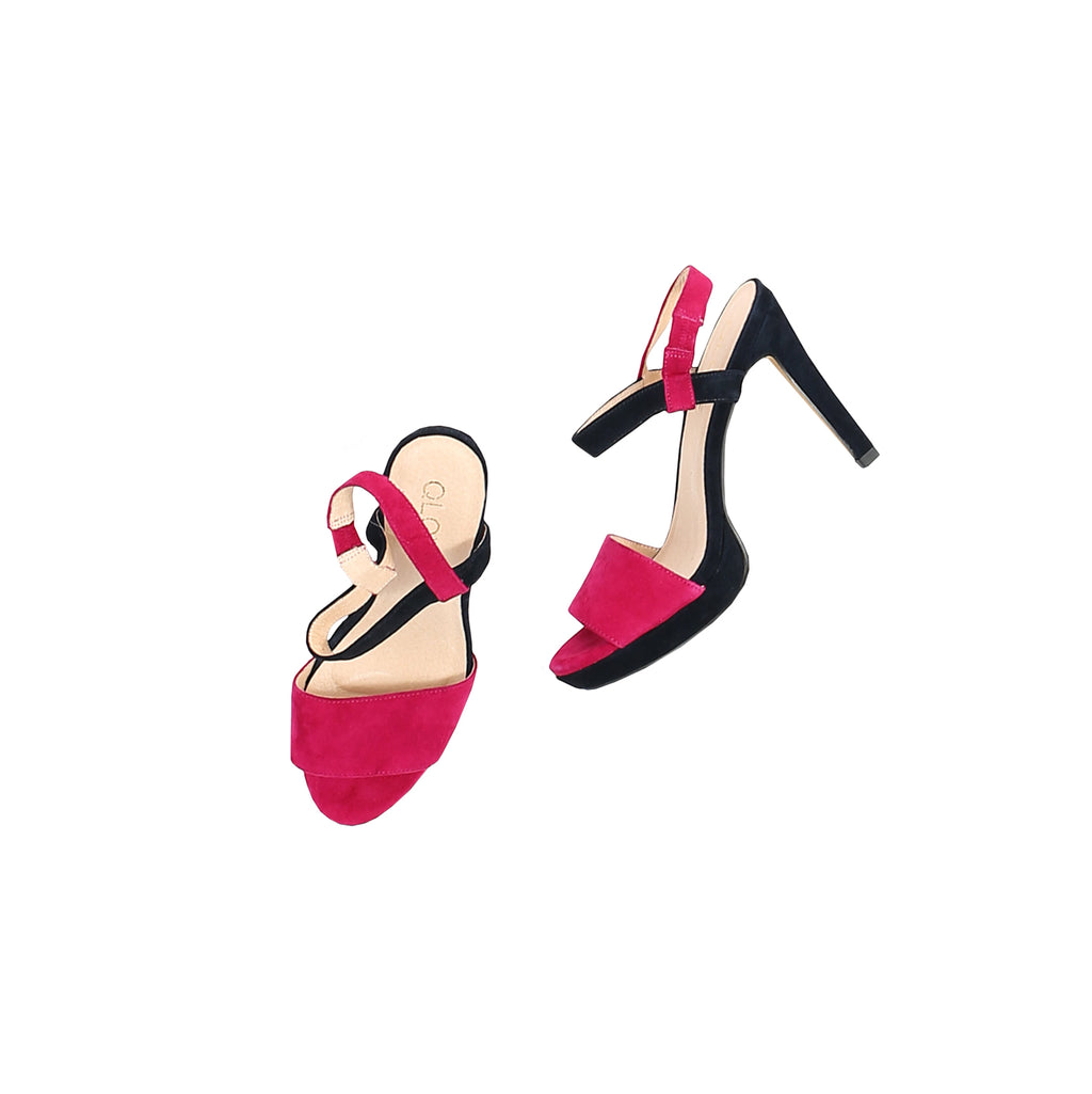 Fuchsia Ankle Strap Dress Sandals